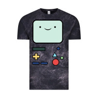Cloud Black bmo   adventure time Vintage Tee - linhVisuals