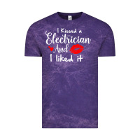 Cloud Purple i kissed an electrician and i liked it for girlfriend wife pullover ho Vintage Tee - linhVisuals