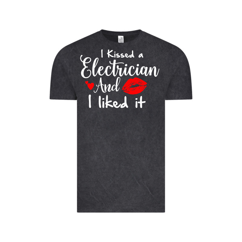 I Kissed An Electrician And I Liked It For Girlfriend Wife Pullover Ho Vintage Tee by linhVisuals | Teevron
