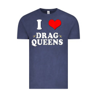 Vintage Denim i love drag queens  i heart drag queens t shirt Vintage Tee - linhVisuals