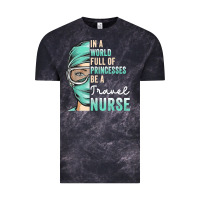 Cloud Black in a world full of princesses be a nurse funny travel nurse t shirt Vintage Tee - linhVisuals