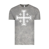 Cloud Rock crusader cross of jerusalem knights templa Vintage Tee - linhVisuals
