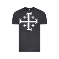 Vintage Black crusader cross of jerusalem knights templa Vintage Tee - linhVisuals