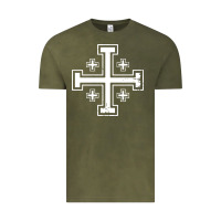 Vintage Olive crusader cross of jerusalem knights templa Vintage Tee - linhVisuals