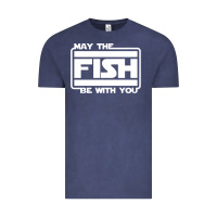 Vintage Denim May The Fish Be With You Fishing3 Vintage Tee - linhVisuals