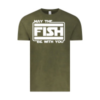 Vintage Olive May The Fish Be With You Fishing3 Vintage Tee - linhVisuals