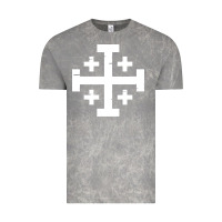 Cloud Rock crusader cross of jerusalem Vintage Tee - linhVisuals