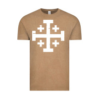 Vintage Coffee crusader cross of jerusalem Vintage Tee - linhVisuals