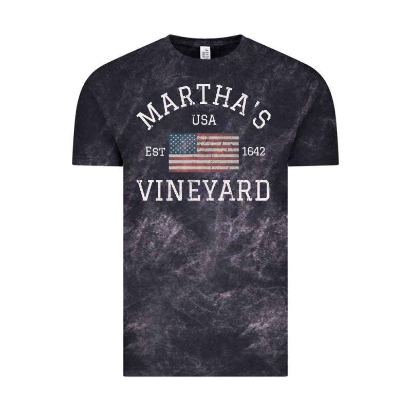 Martha's Vineyard Massachusetts American Flag Usa Vintage Pullover Hoo Vintage Tee by linhVisuals | Teevron