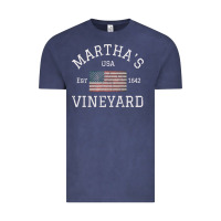 Vintage Denim martha's vineyard massachusetts american flag usa vintage pullover hoo Vintage Tee - linhVisuals