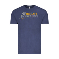 Vintage Denim us navy seabees we build, we fight us navy sweatshirt Vintage Tee - linhVisuals