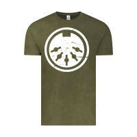 Vintage Olive distressed midi plug synthesizer Vintage Tee - linhVisuals