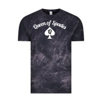 Cloud Black queen of spades clothes for women   qos tee t shirt Vintage Tee - linhVisuals