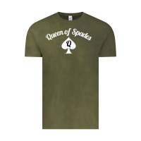 Vintage Olive queen of spades clothes for women   qos tee t shirt Vintage Tee - linhVisuals