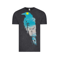 Vintage Black raven t  shirt the raven t  shirt Vintage Tee - linhVisuals