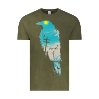 Vintage Olive raven t  shirt the raven t  shirt Vintage Tee - linhVisuals