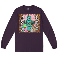 Plum western he is risen with rabbit Long Sleeve Tee - TumblerDesignByShophia
