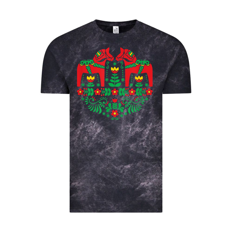 Swedish Dala Horse Folk Art T Shirt Vintage Tee by linhVisuals | Teevron