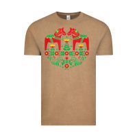 Vintage Coffee swedish dala horse folk art t shirt Vintage Tee - linhVisuals
