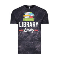 Cloud Black womens funny library lady librarian library assistant t shirt Vintage Tee - linhVisuals