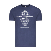 Vintage Denim national park service, skull animals hiking camping eliments t shirt Vintage Tee - linhVisuals