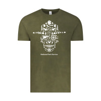 National Park Service, Skull Animals Hiking Camping Eliments T Shirt Vintage Tee | Teevron