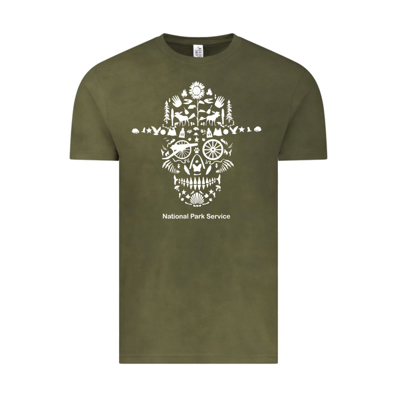 National Park Service, Skull Animals Hiking Camping Eliments T Shirt Vintage Tee by linhVisuals | Teevron