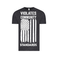 Vintage Black violates community standards apparel community t shirt Vintage Tee - linhVisuals