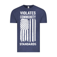 Vintage Denim violates community standards apparel community t shirt Vintage Tee - linhVisuals