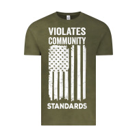 Vintage Olive violates community standards apparel community t shirt Vintage Tee - linhVisuals