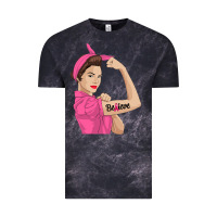 Cloud Black believe cancer awareness women gift Vintage Tee - linhVisuals