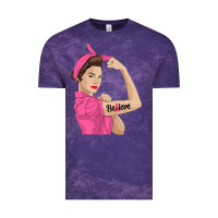 Believe Cancer Awareness Women Gift Vintage Tee | Teevron