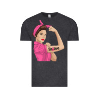 Vintage Black believe cancer awareness women gift Vintage Tee - linhVisuals