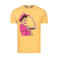 Vintage Mustard believe cancer awareness women gift Vintage Tee - linhVisuals