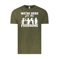Vintage Olive we're here for the foursome funny sarcasm golf lover golfer t shirt Vintage Tee - linhVisuals