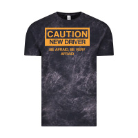 Cloud Black caution new student driver funny Vintage Tee - linhVisuals