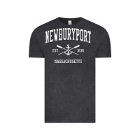 Vintage Black newburyport ma vintage crossed oars & boat anchor sports t shirt Vintage Tee - linhVisuals
