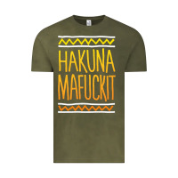 Vintage Olive hakuna mafuckit [tb] Vintage Tee - linhVisuals