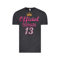 Vintage Black official 13 teenager cute 13th birthday ideas for girls t shirt Vintage Tee - linhVisuals