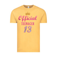 Vintage Mustard official 13 teenager cute 13th birthday ideas for girls t shirt Vintage Tee - linhVisuals