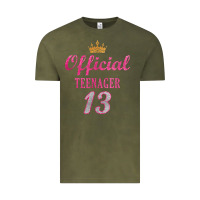 Official 13 Teenager Cute 13th Birthday Ideas For Girls T Shirt Vintage Tee | Teevron