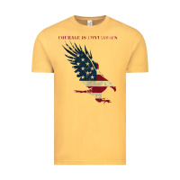 Vintage Mustard courage is contagious and eagle Vintage Tee - linhVisuals