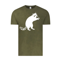 Vintage Olive raccoon Vintage Tee - linhVisuals
