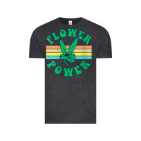 Vintage Black womens flower power 420 thc pot weed medical marijuana funny weed v ne Vintage Tee - linhVisuals