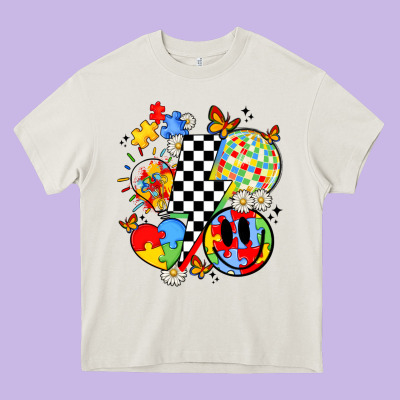 Retro Autism Awareness Heavy Core Tee Designed By Jahusdesignshop