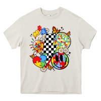 Cream retro autism awareness Heavy Core Tee - JahusDesignShop
