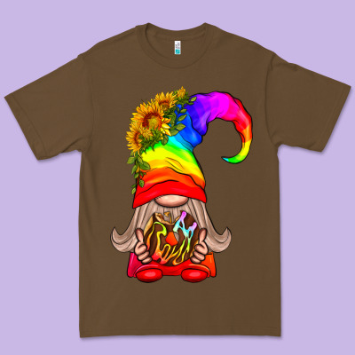 Lgbtq+ Pride Gnome With Donut Premium Tee Designed By Bundleandbundleshop