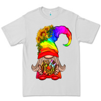 Dove Grey LGBTQ+ Pride Gnome With Donut Premium Tee - BundleAndBundleShop