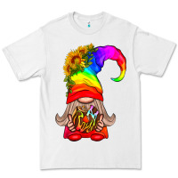 White LGBTQ+ Pride Gnome With Donut Premium Tee - BundleAndBundleShop