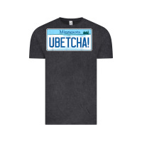 Vintage Black ubetcha (you betcha) minnesota license plate t shirt Vintage Tee - linhVisuals